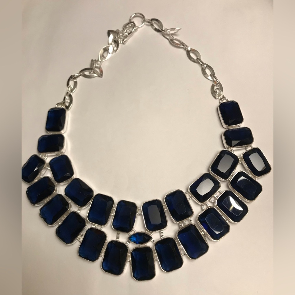 Tourmaline Tanzanite Stamped 925 Sterling Silver Necklace